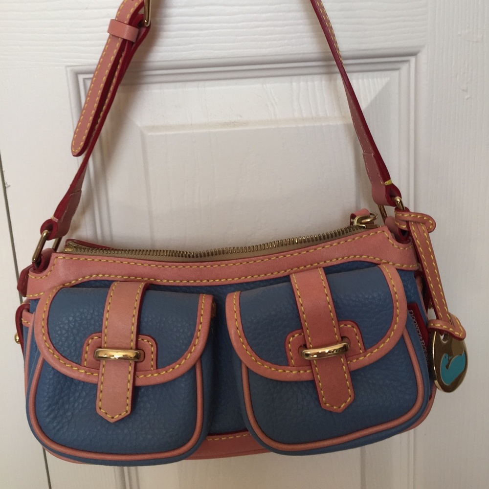 Dooney and Bourke Blue and Pink Handbag